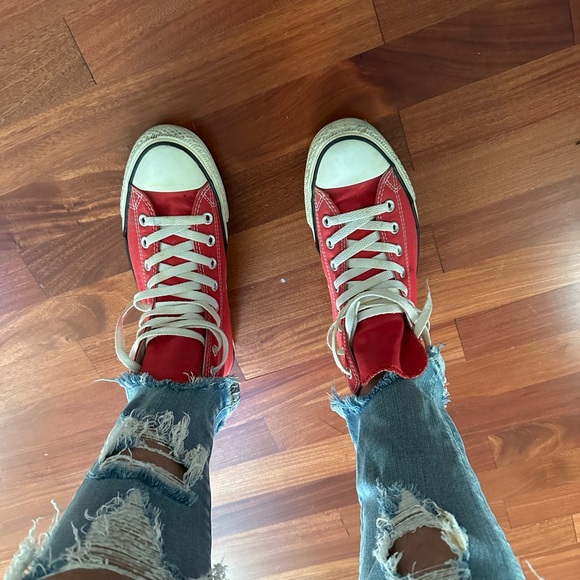 Converse chuck taylor high top red sneaker women us 9.5 - Picture 3 of 8